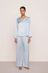 Inez Washable Silk Printed Long PJ Set