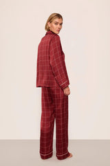 Eberjey x Lily Aldridge - Inez Washable Silk Printed Long PJ Set
