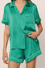 Inez Washable Silk Short PJ Set