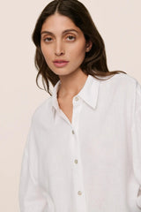 Linen Blend Relaxed Quarter Sleeve Top