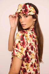 Eberjey x Lily Aldridge - Inez Washable Silk Printed Eye Mask