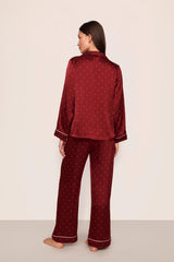 Eberjey x Lily Aldridge - Inez Washable Silk Printed Long PJ Set