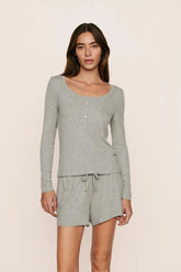 Dream Rib Long Sleeve Henley Tee