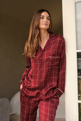 Eberjey x Lily Aldridge - Inez Washable Silk Printed Long PJ Set