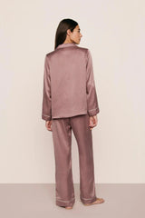 Inez Washable Silk Printed Long PJ Set