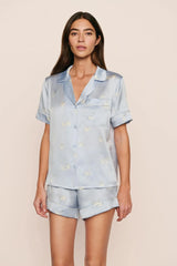 Inez Washable Silk Printed Short PJ Set