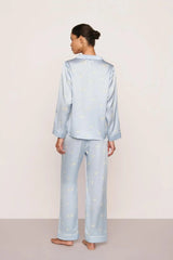 Inez Washable Silk Printed Long PJ Set