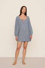 Linen Blend Short Dress