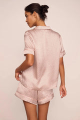 Inez Washable Silk Printed Short PJ Set