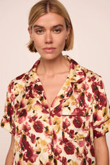 Eberjey x Lily Aldridge - Inez Washable Silk Printed Short PJ Set