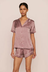 Inez Washable Silk Printed Short PJ Set
