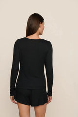 Dream Rib Long Sleeve Henley Tee