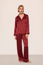 Eberjey x Lily Aldridge - Inez Washable Silk Printed Long PJ Set