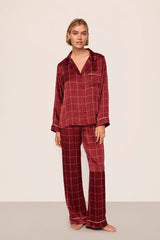 Eberjey x Lily Aldridge - Inez Washable Silk Printed Long PJ Set