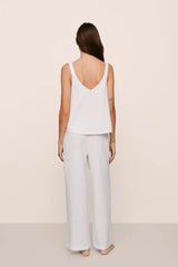 Linen Blend V Neck Cami