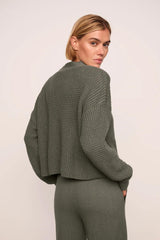 Recycled Sweater Cropped Cardigan