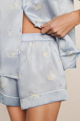 Inez Washable Silk Printed Short PJ Set