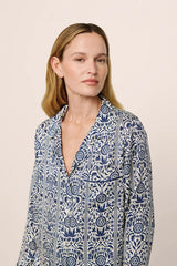 Eberjey x Casa Del Sol - Inez Washable Silk Printed Long PJ Set