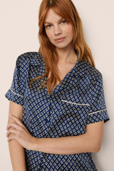 Inez Washable Silk Printed Short PJ Set