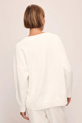 Recycled Boucle Boyfriend Oversized V-Neck Sweater