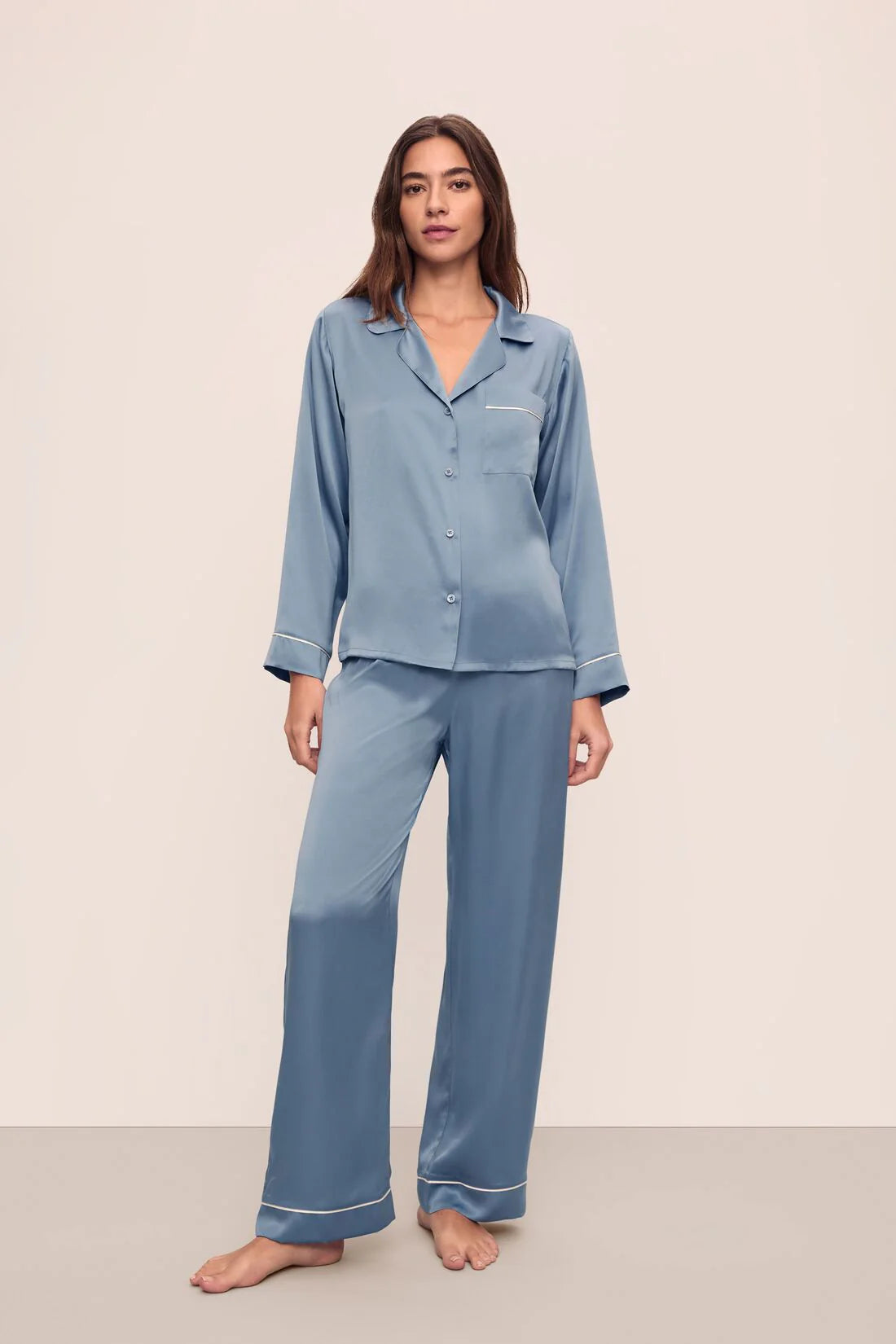 Inez Washable Silk Long PJ Set