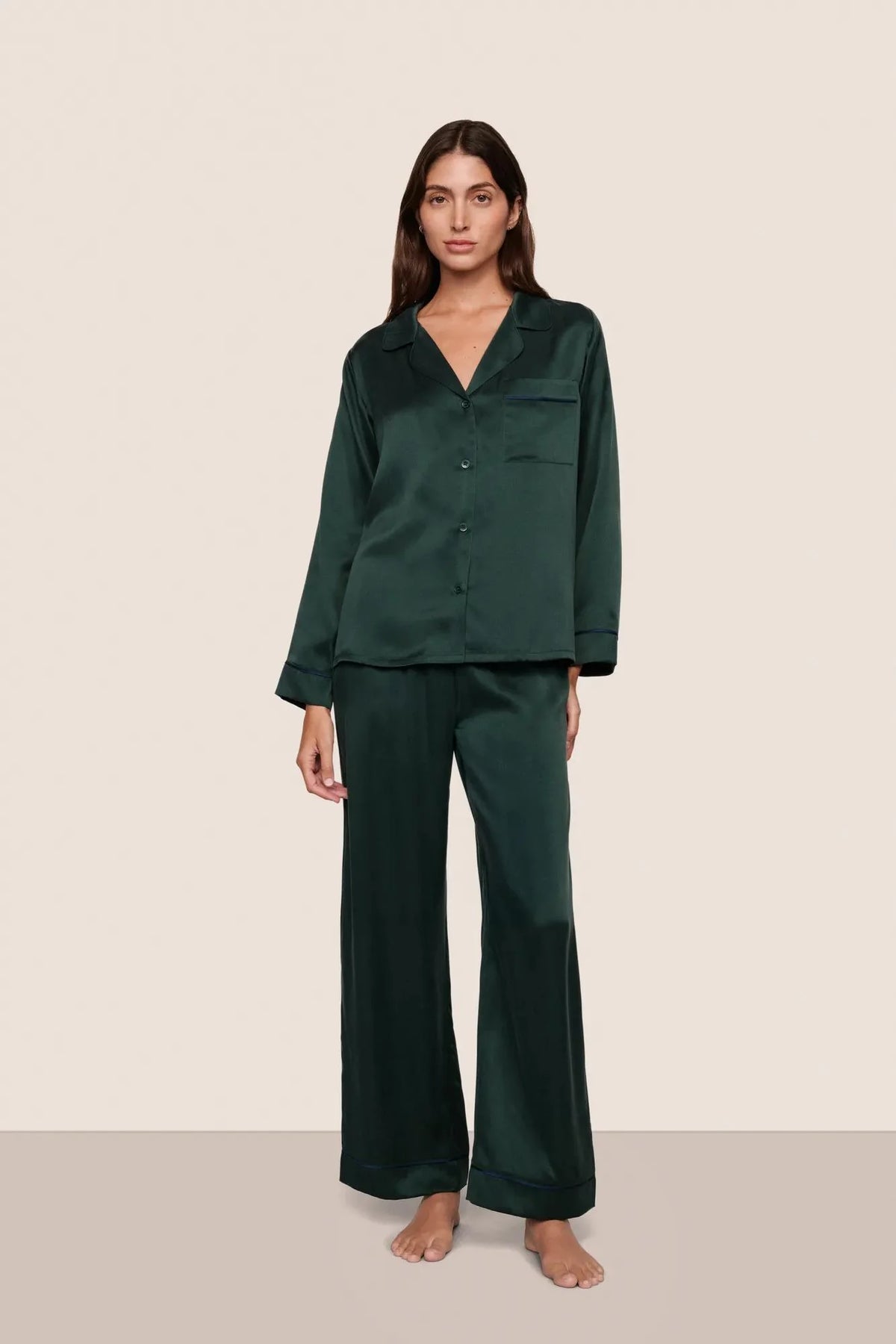 Inez Washable Silk Long PJ Set