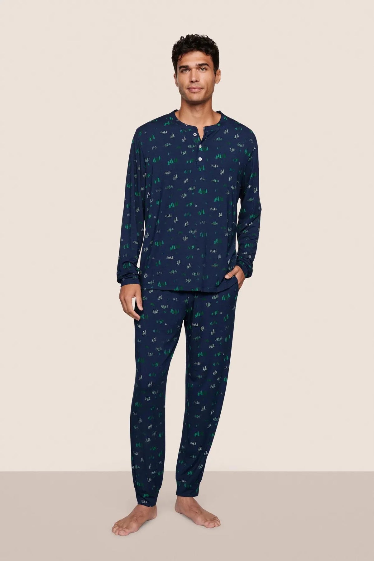 Henry Printed TENCEL™ Modal Long PJ Set