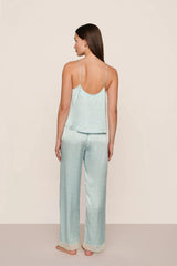 Washable Silk Printed Lace Cami & Pant Set