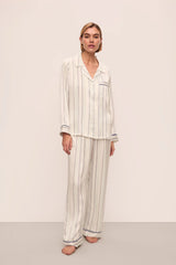 Inez Washable Silk Printed Long PJ Set
