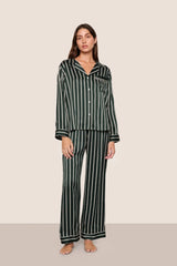Inez Washable Silk Printed Long PJ Set
