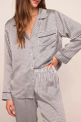 Inez Washable Silk Printed Long PJ Set