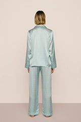 Inez Washable Silk Printed Long PJ Set