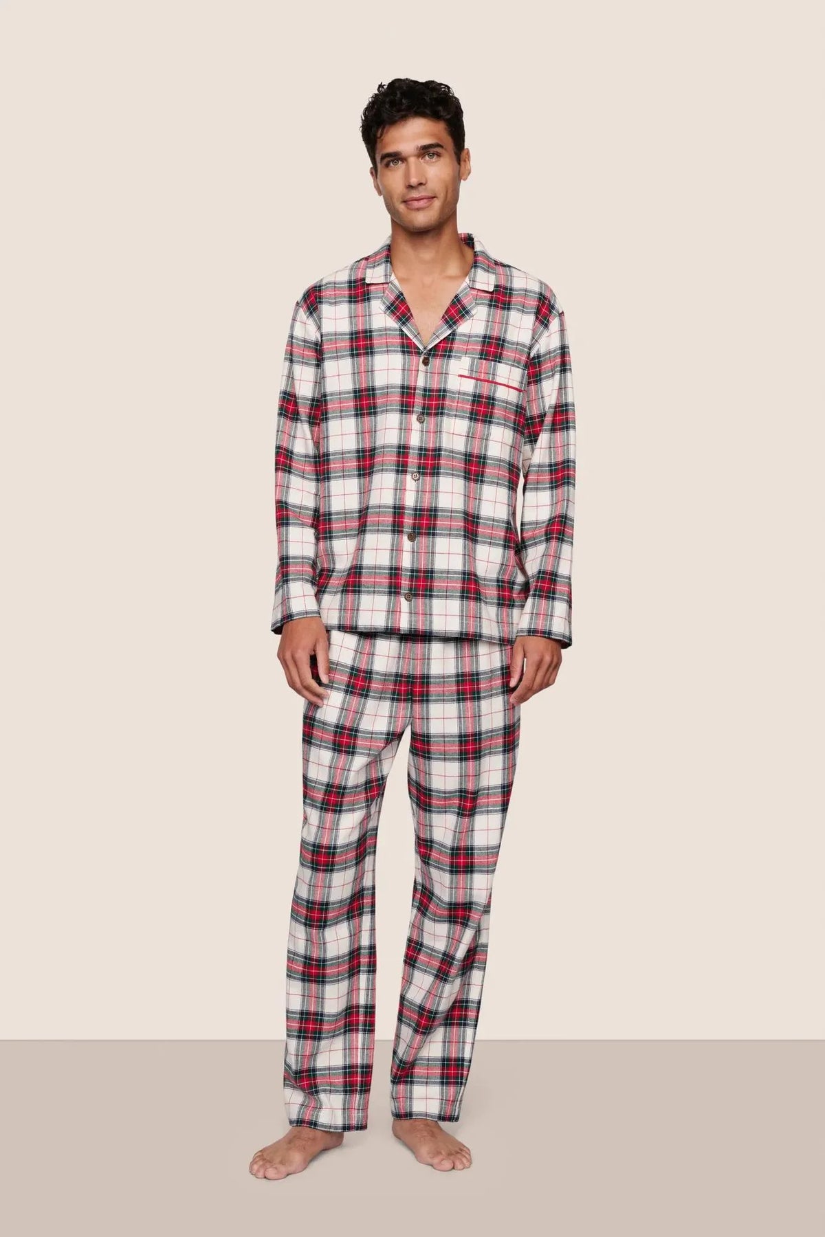 Men's Flannel Long PJ Set