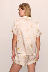 Inez Washable Silk Printed Short PJ Set