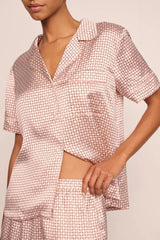 Inez Washable Silk Printed Short PJ Set