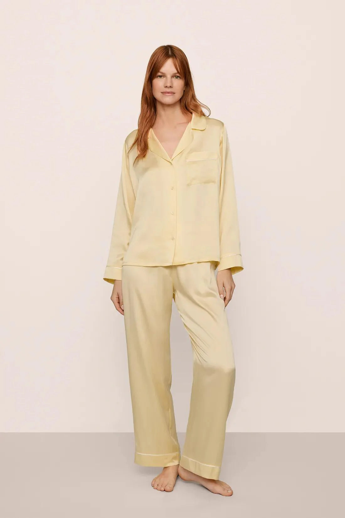 Inez Washable Silk Long PJ Set
