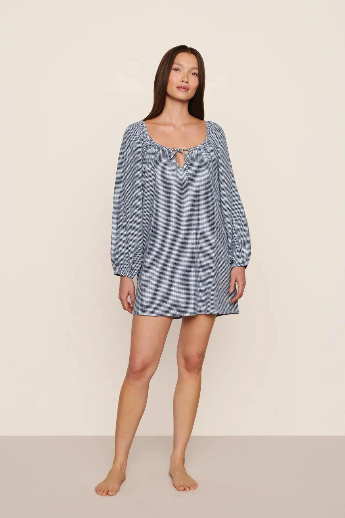 Linen Blend Short Dress