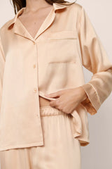Inez Washable Silk Long PJ Set