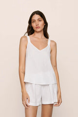 Linen Blend V Neck Cami