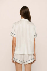 Inez Washable Silk Jacquard Short PJ Set