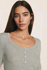Dream Rib Long Sleeve Henley Tee