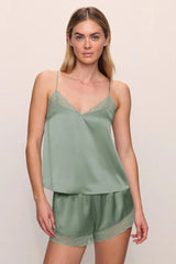 Washable Silk Lace Cami & Short Set